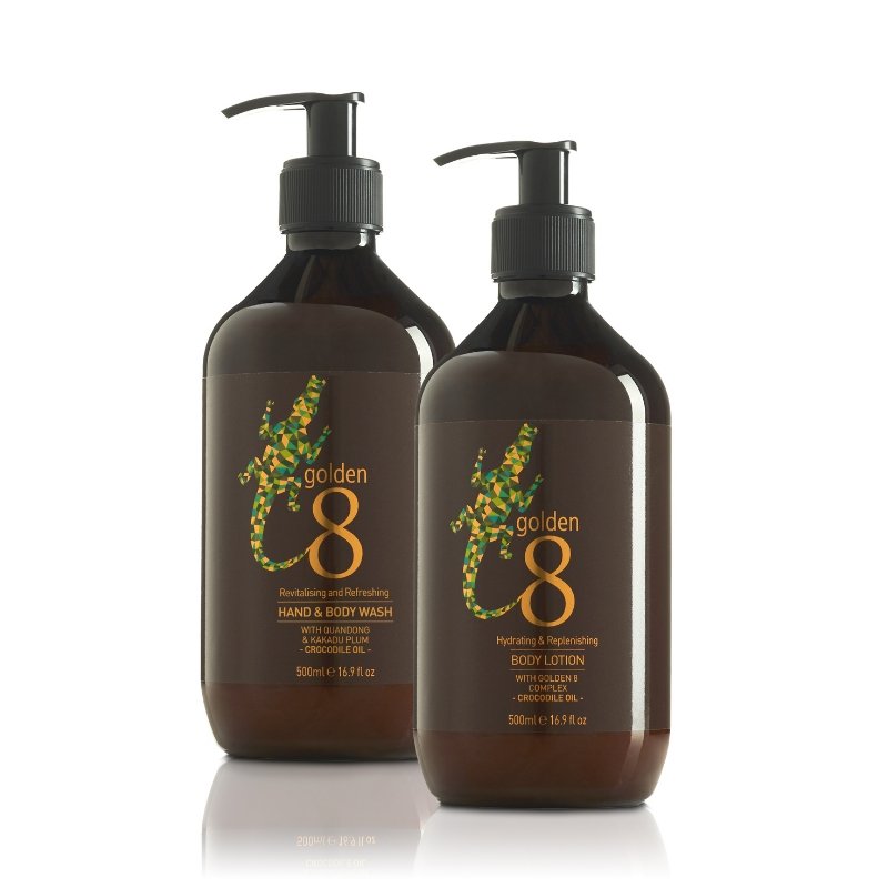 Cleanse & Replenish Duo: Body Wash & Lotion - Golden 8 Skincare USA